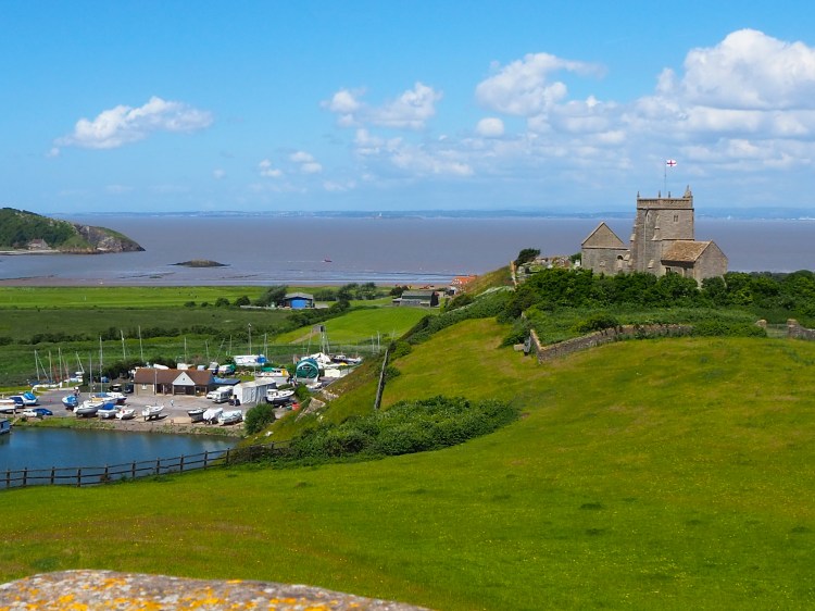 here at Uphill hill near the old church of St Nicholas was the location of the filming for Sanditon