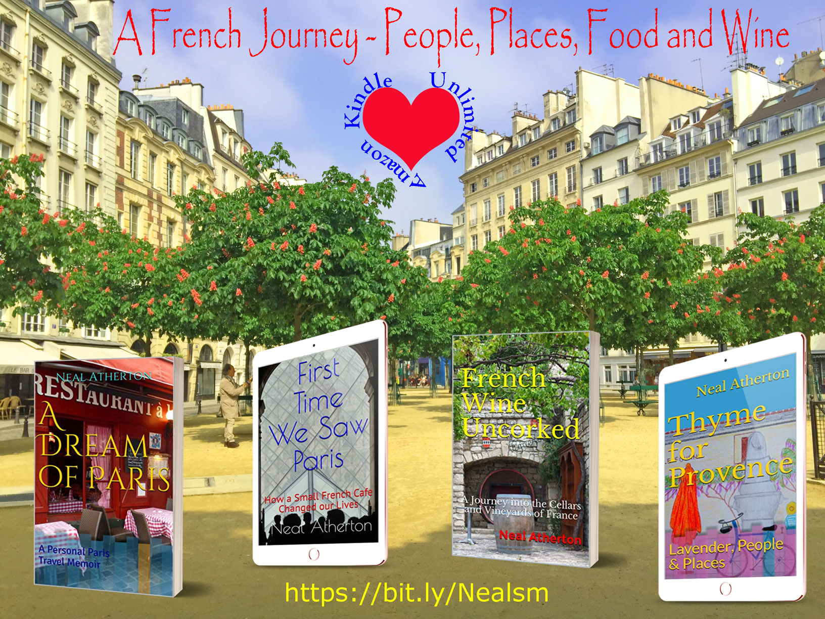 alt="french travel guide book memoirs in paris and on French wine on kindle unlimited"