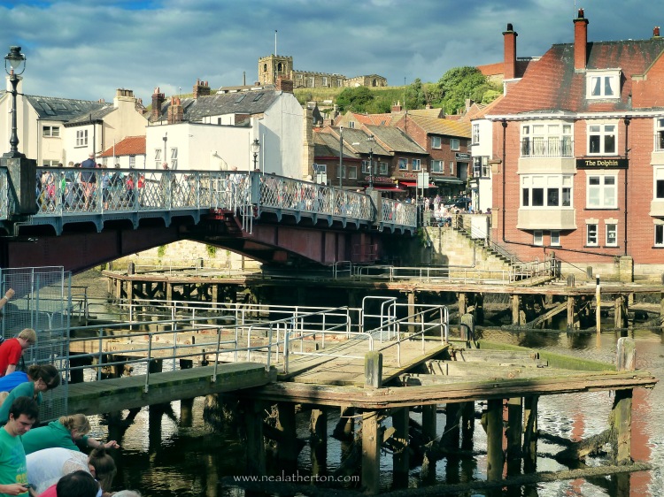 Alt="Photo of swing bridge at Whitby Harbour Yorkshire"
