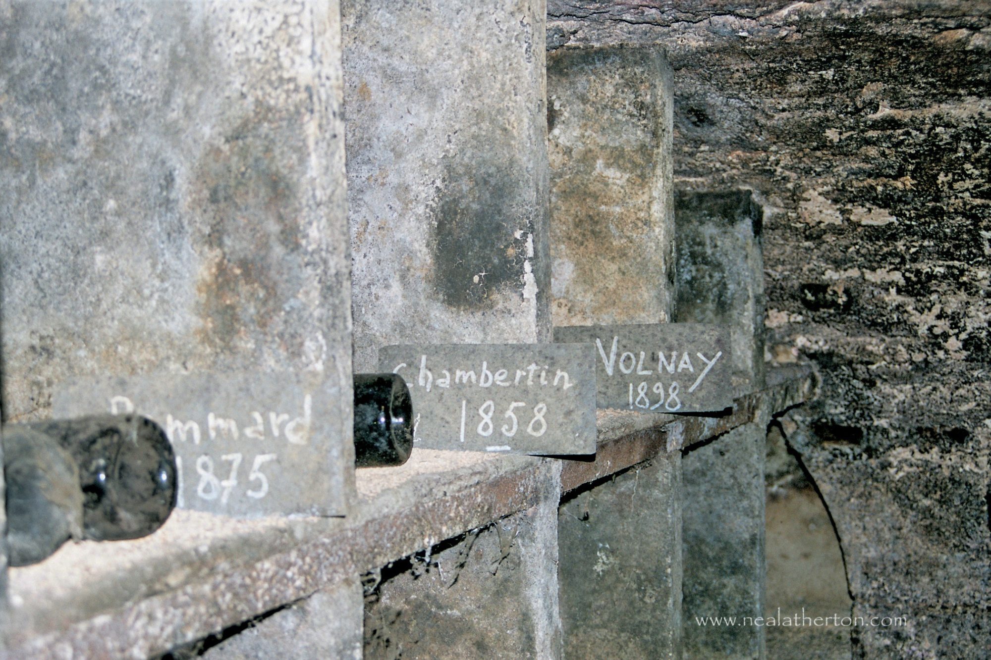 Very old vintages from the 18th Century in the wine house of Maison Champy in Beaune - Pommard Chambertin Volnay