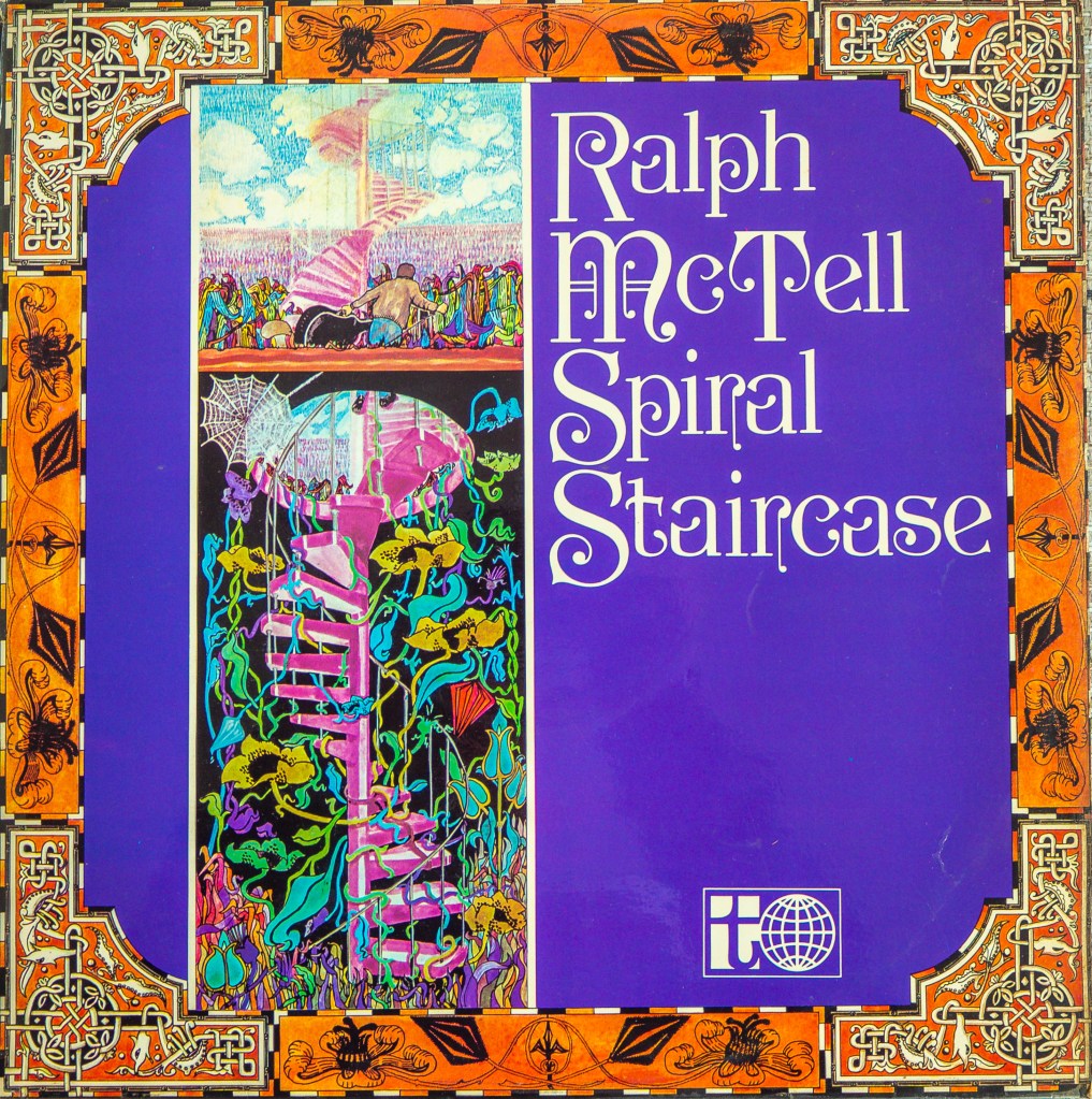 Colourful cover of the 1969 album by Ralph McTell called Spiral Staircase on Transatlantic records