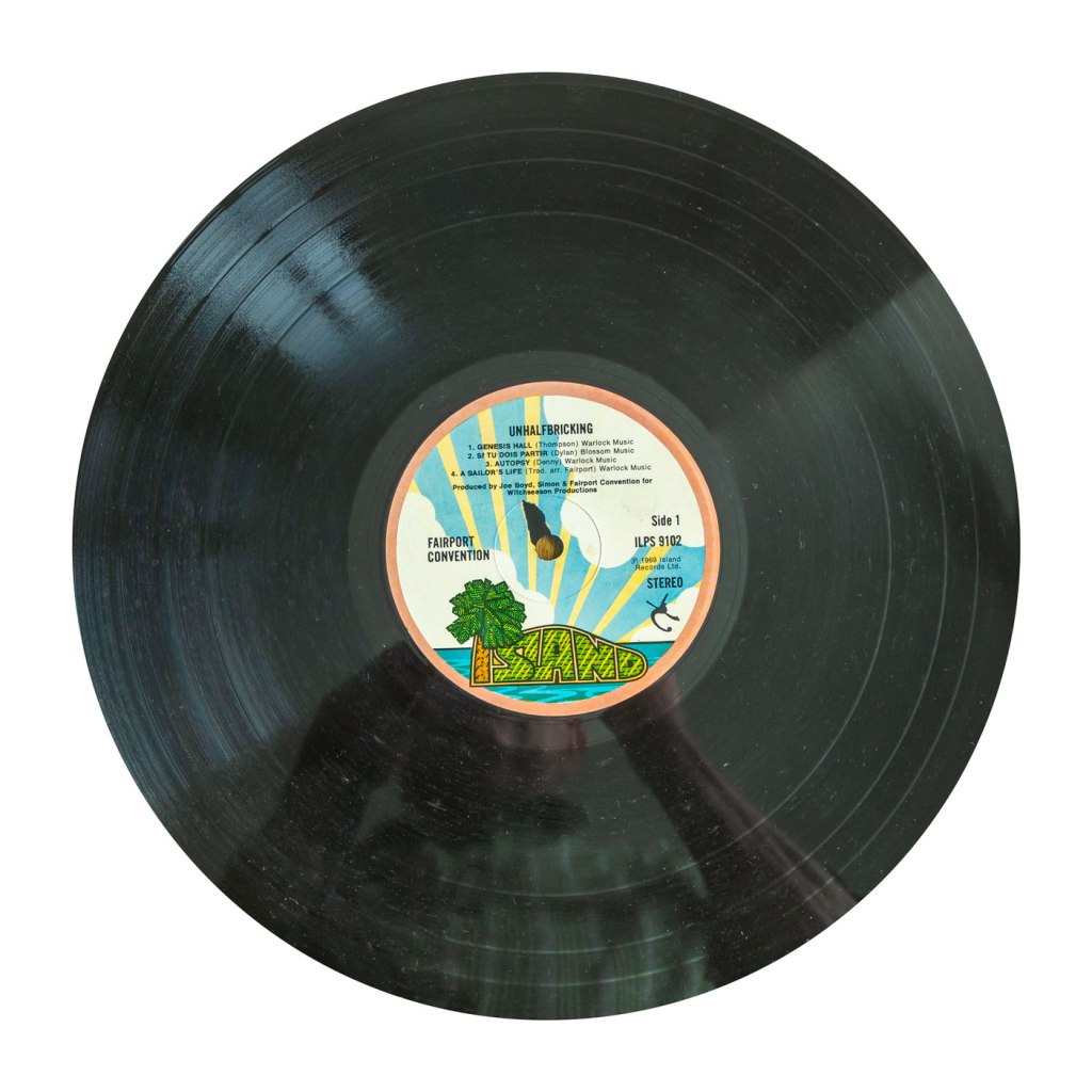 Vinyl record on Island Records of Fairport Convention album Unhalbricking